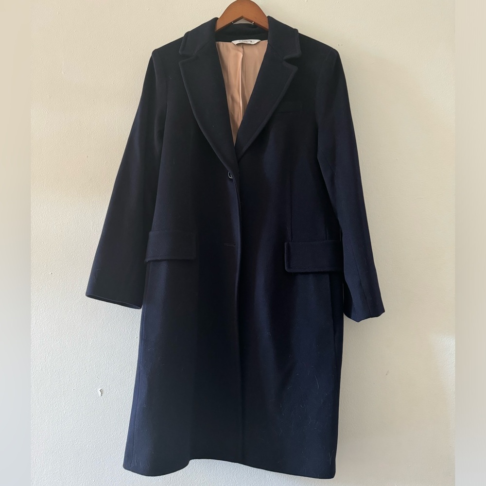 FLEURETTE OVERCOAT SIZE 14 NAVY